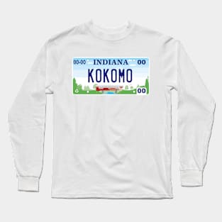 Kokomo Indiana License Plate Long Sleeve T-Shirt